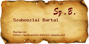 Szoboszlai Bartal névjegykártya